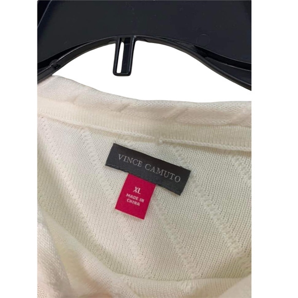 VINCE CAMUTO Antique White Mock Neck Sweater Size XL NEW - Picture 2 of 5